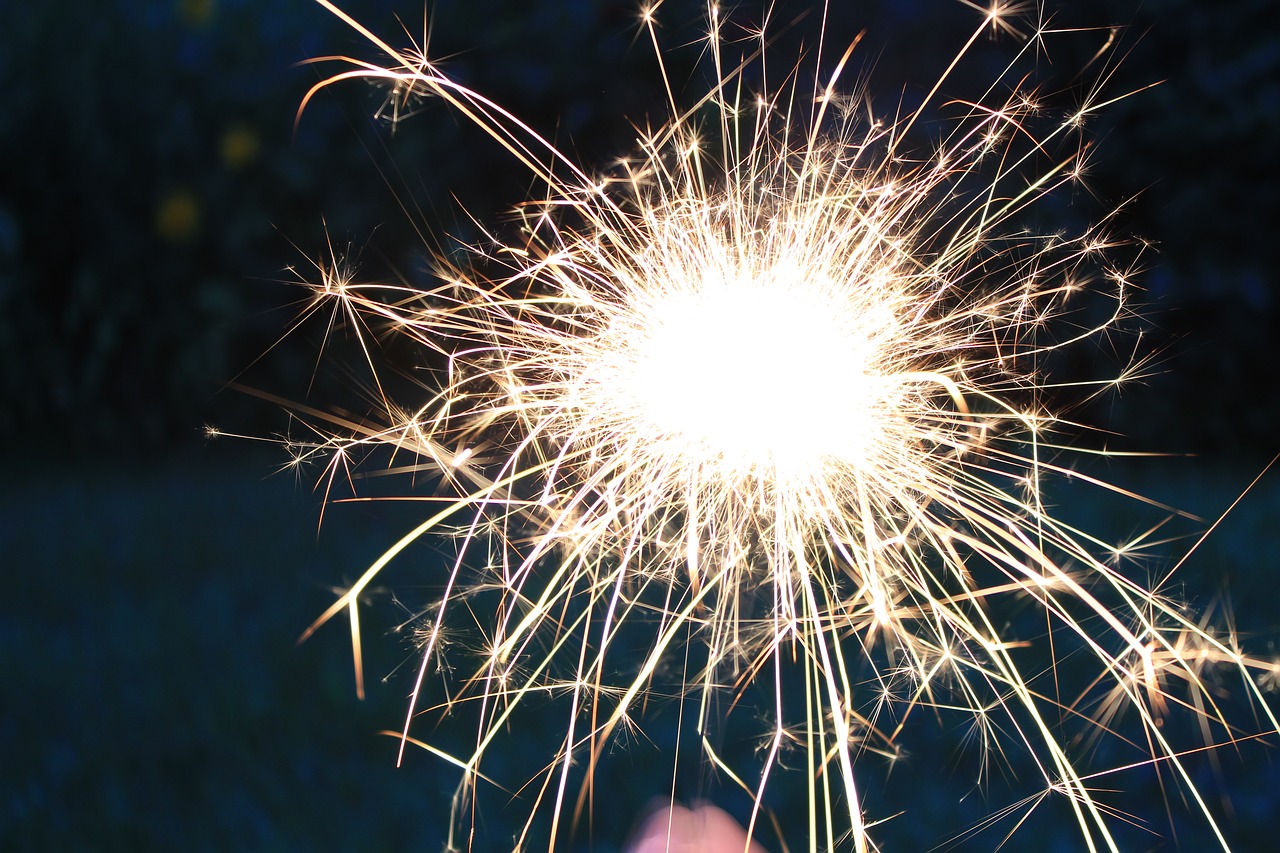 Image - sparkler dandelion fire