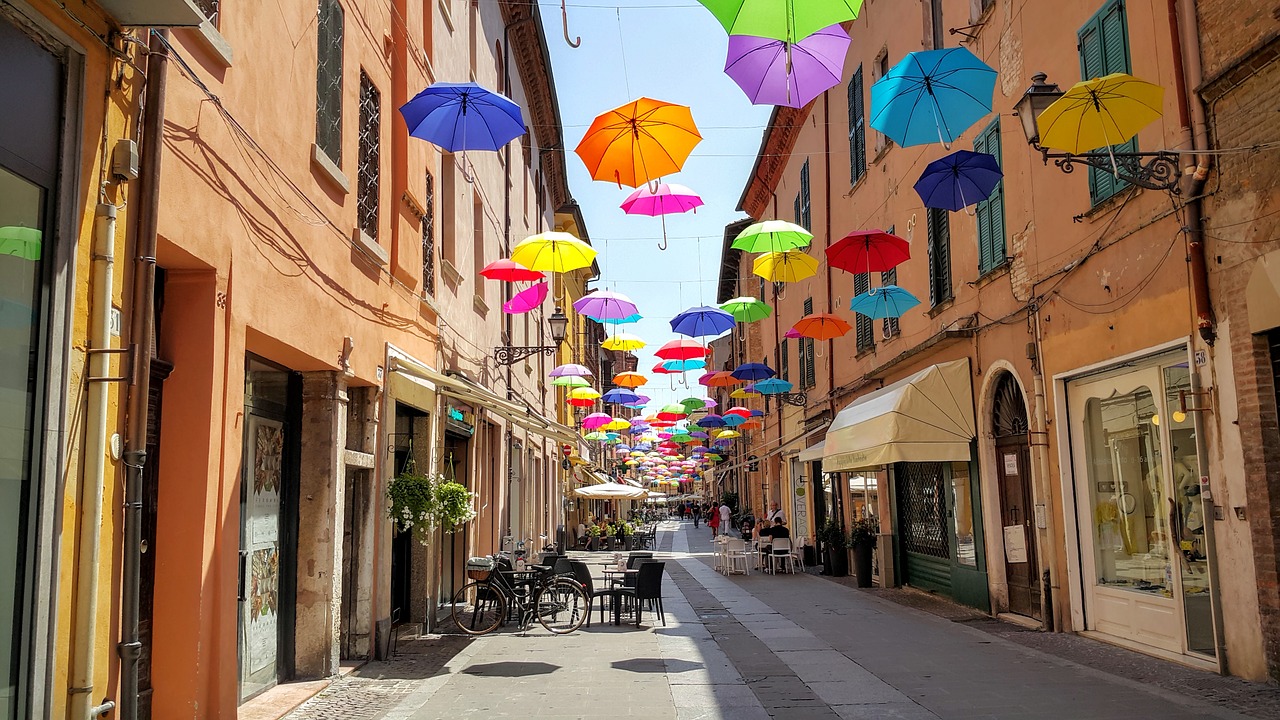 Image - ferrara umbrella decoration street