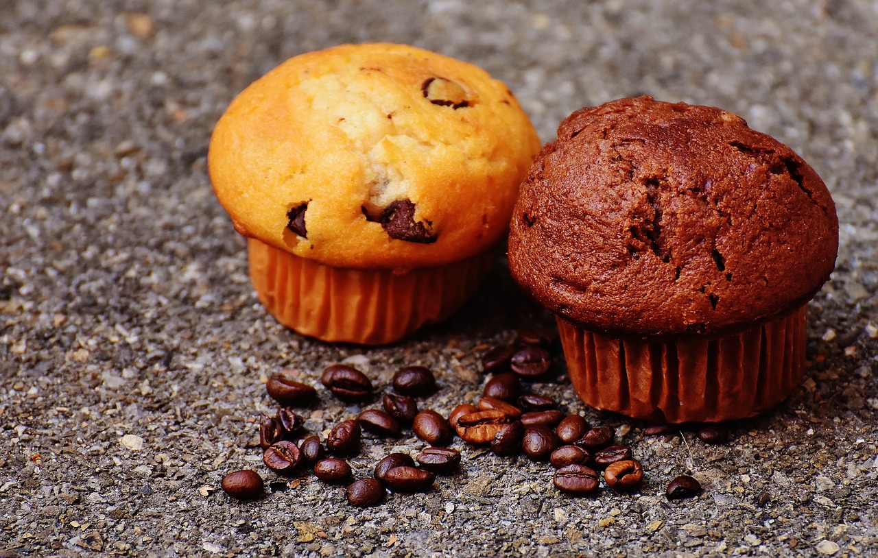 Image - muffin cake coffee coffee beans