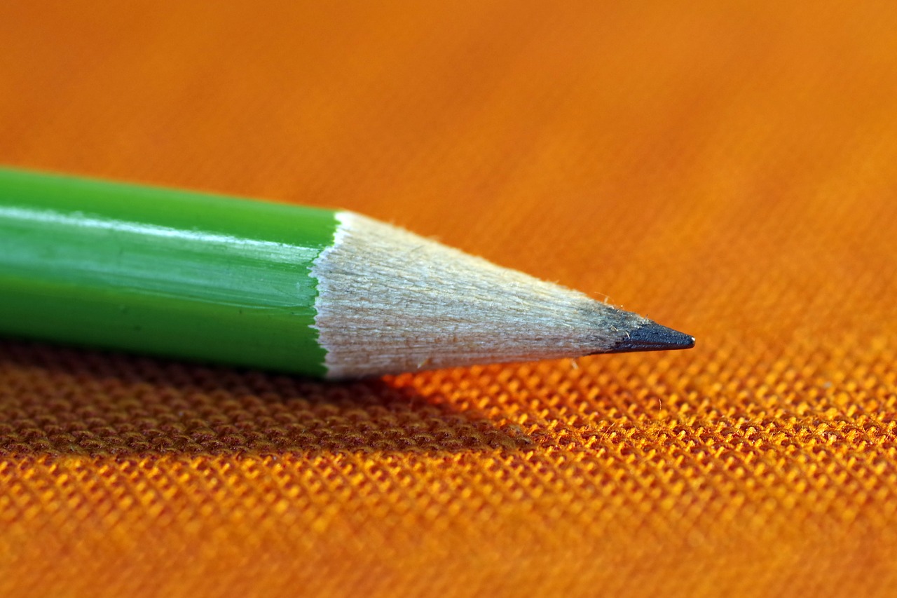 Image - pencil to write sharpened green