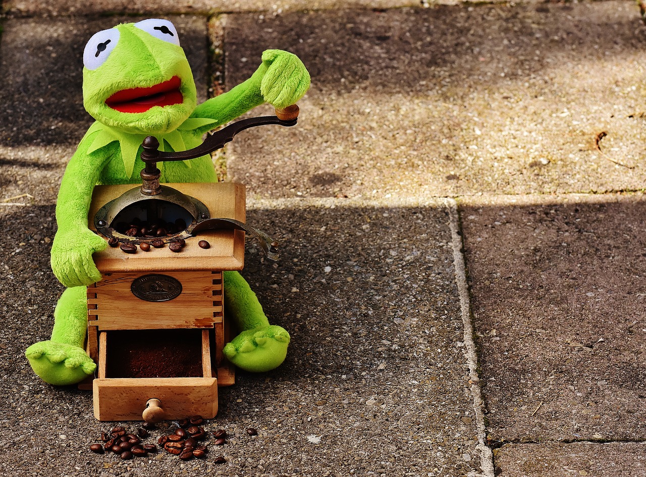 Image - kermit frog grinder coffee beans