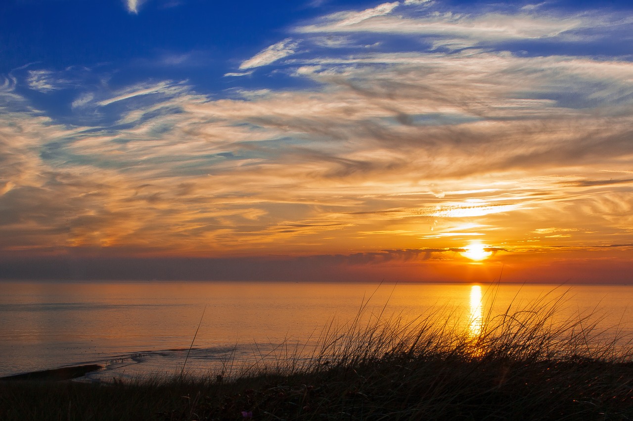 Image - sunset evening sea summer holland