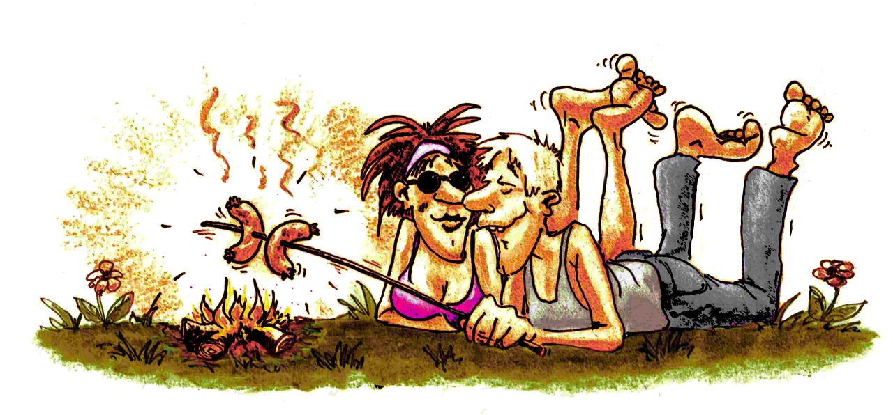 Image - barbecue sausage bratwurst fire