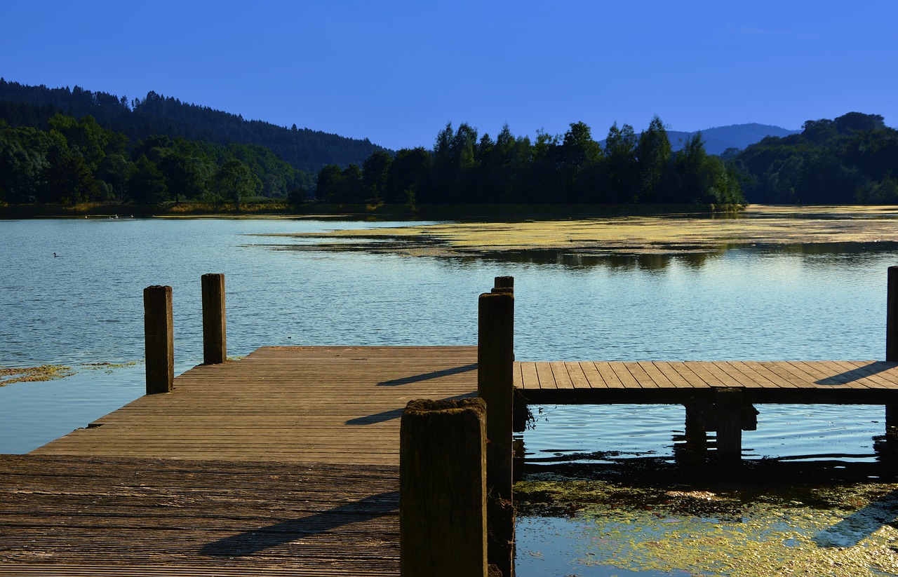 Image - jetty lake water bank waters