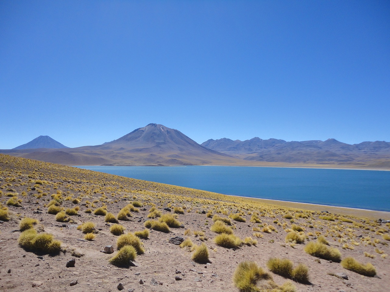 Image - chile desert steppe lake