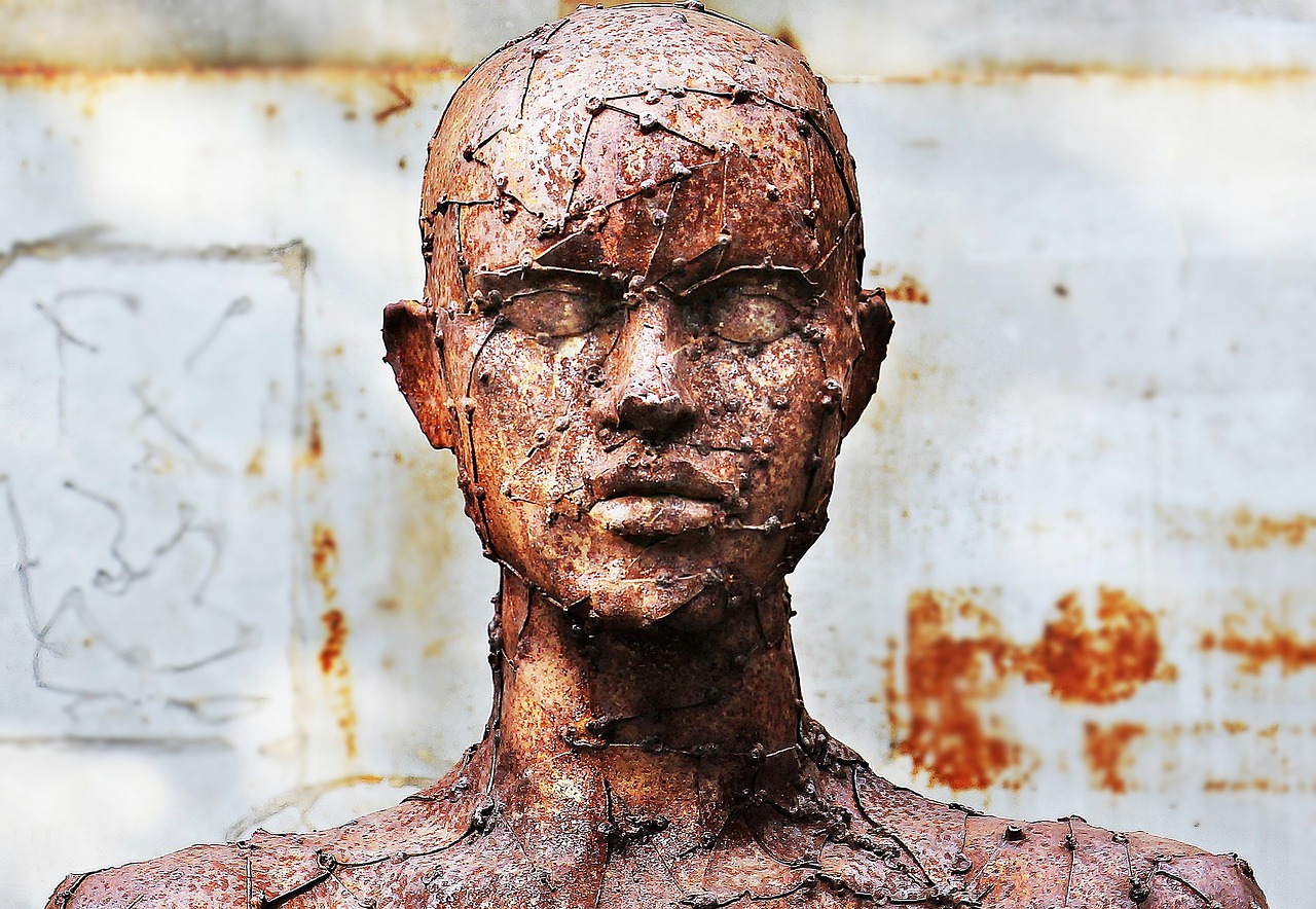 Image - art sculpture scrap sculpture human