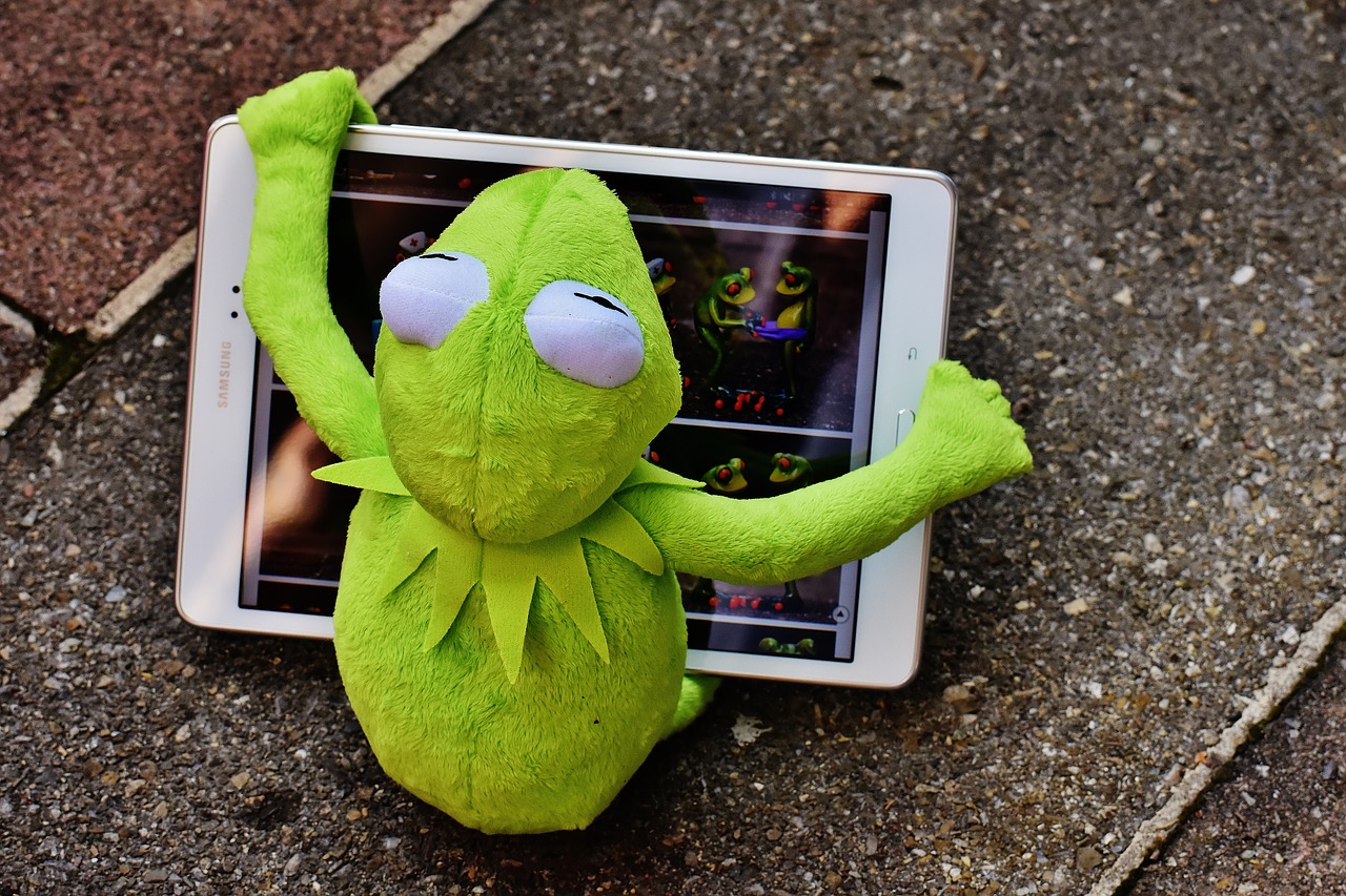 Image - kermit frog tablet computer figure