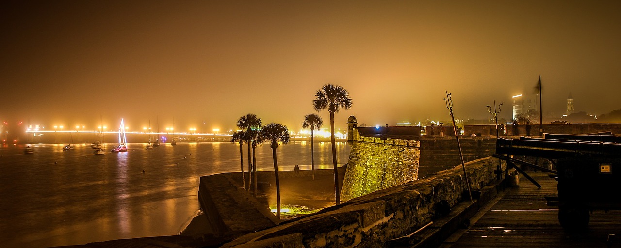 Image - foggy night evening landscape