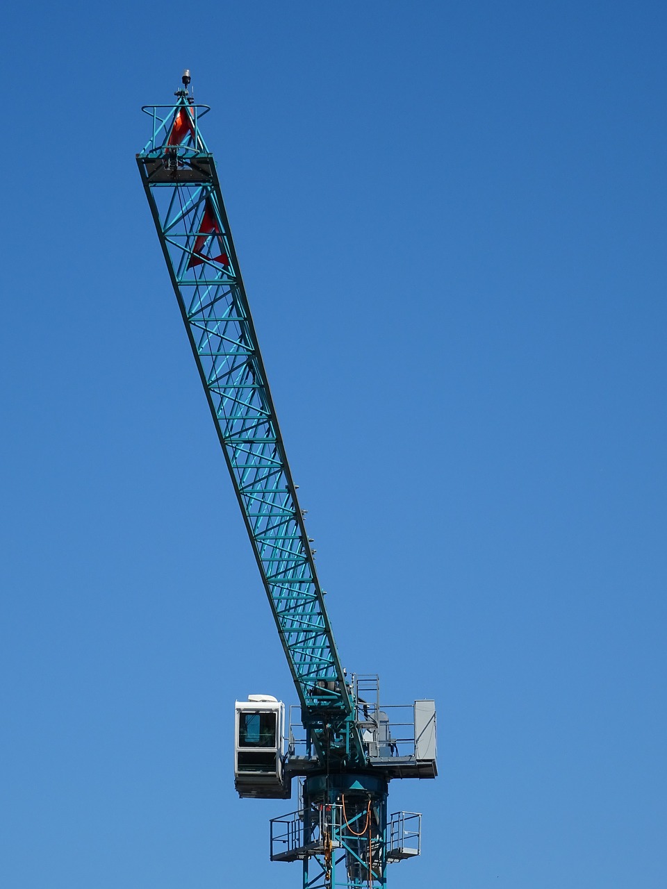 Image - crane baukran blue sky