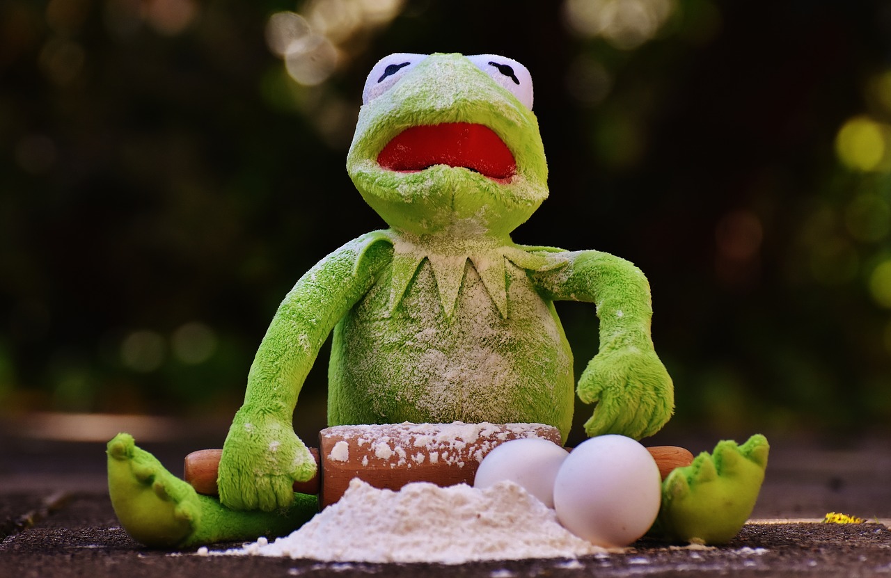 Image - kermit bake rolling pin egg flour