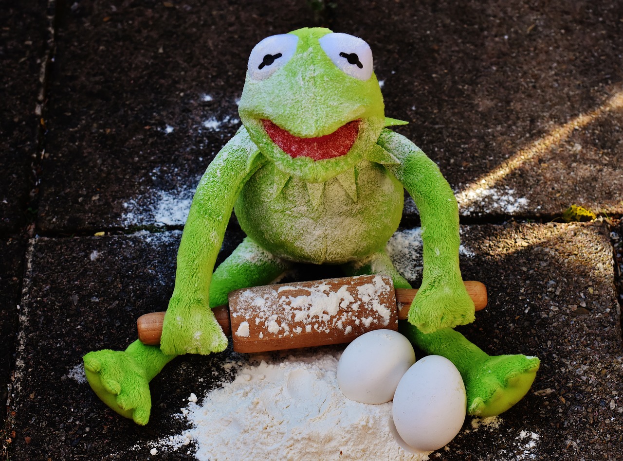 Image - kermit bake rolling pin egg flour