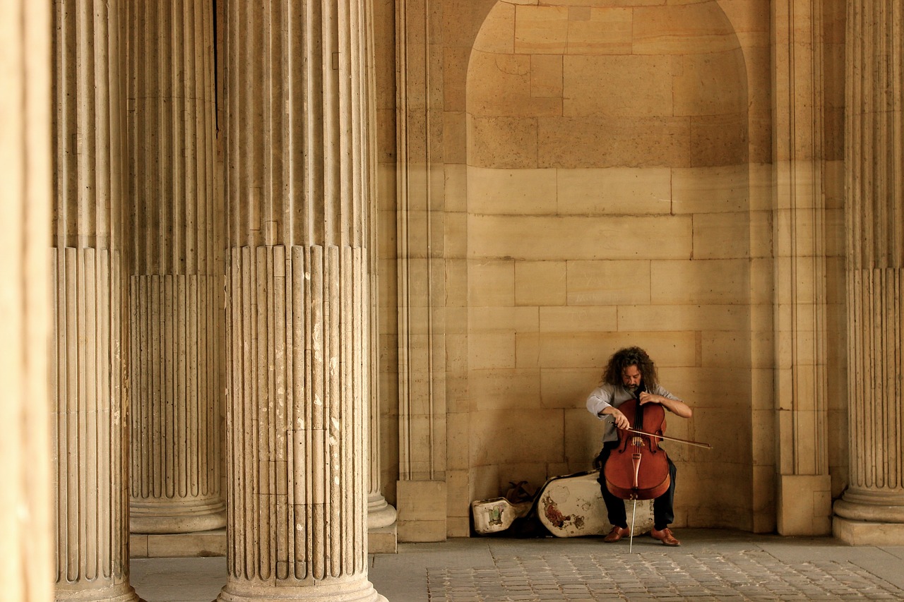 Image - paris street artist cello music