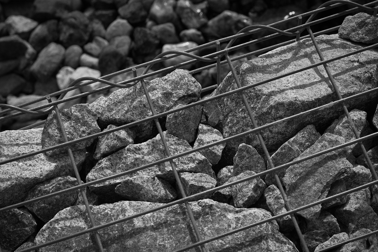 Image - cage stones grid black and white