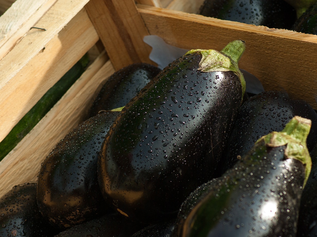 Image - eggplant market vegetables food