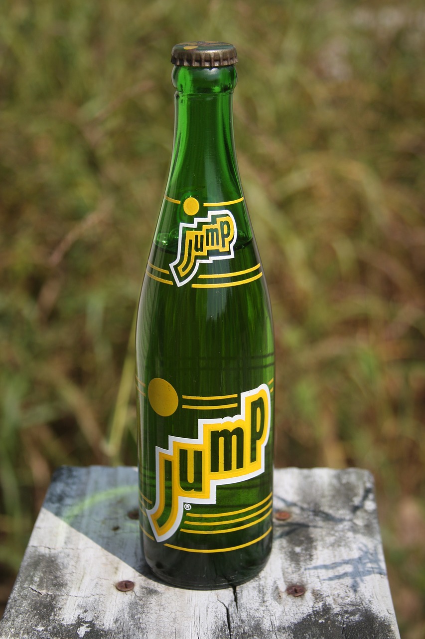 Image - jump vintage soda bottle