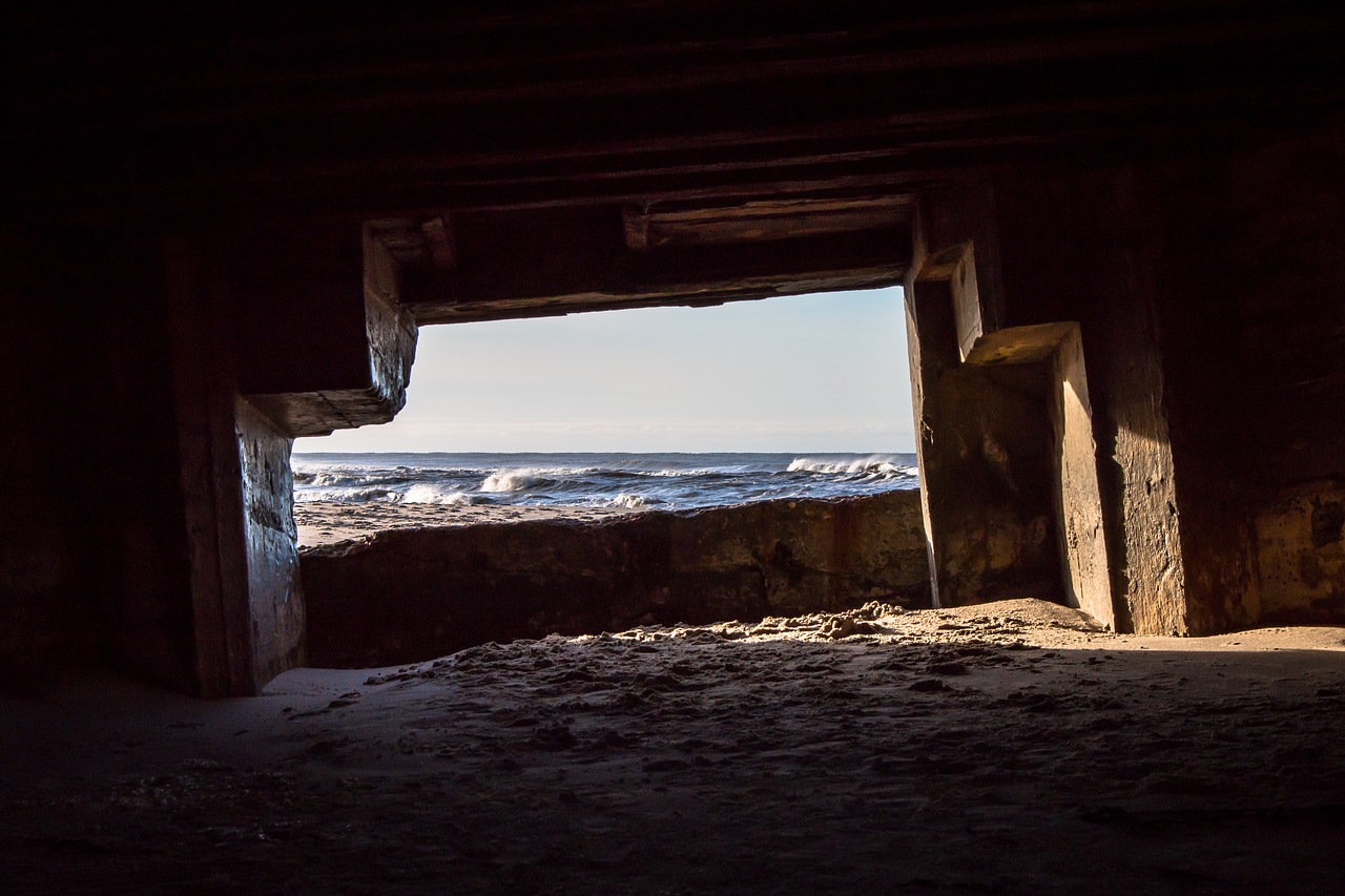 Image - bunker sea sand ocean sun