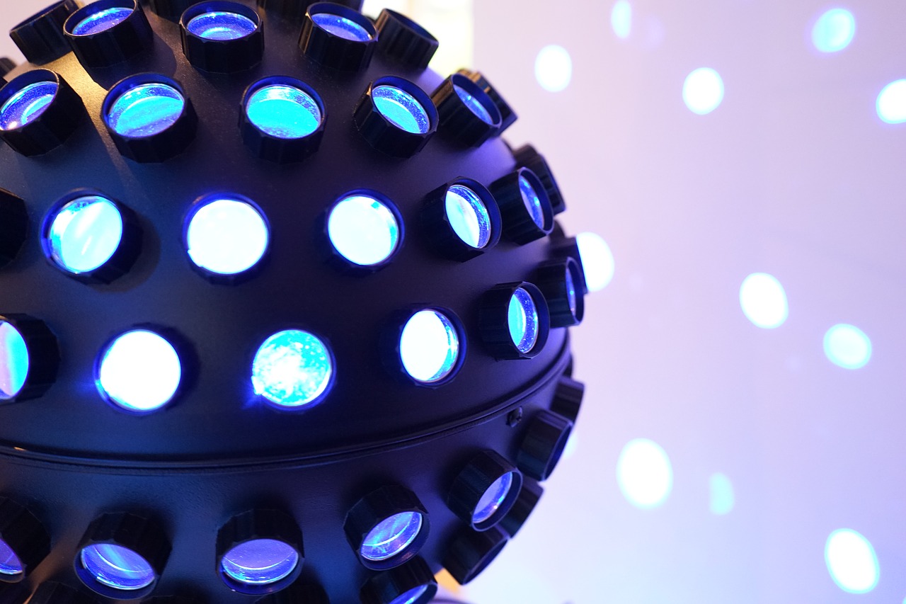 Image - lighting dj disco spots led blue