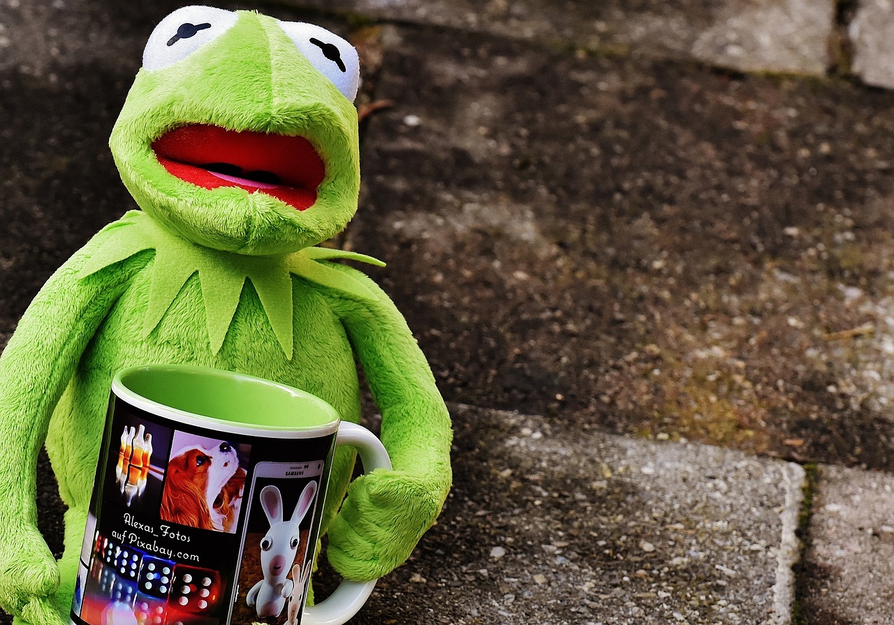 Image - kermit cup drink coffee coffee cup