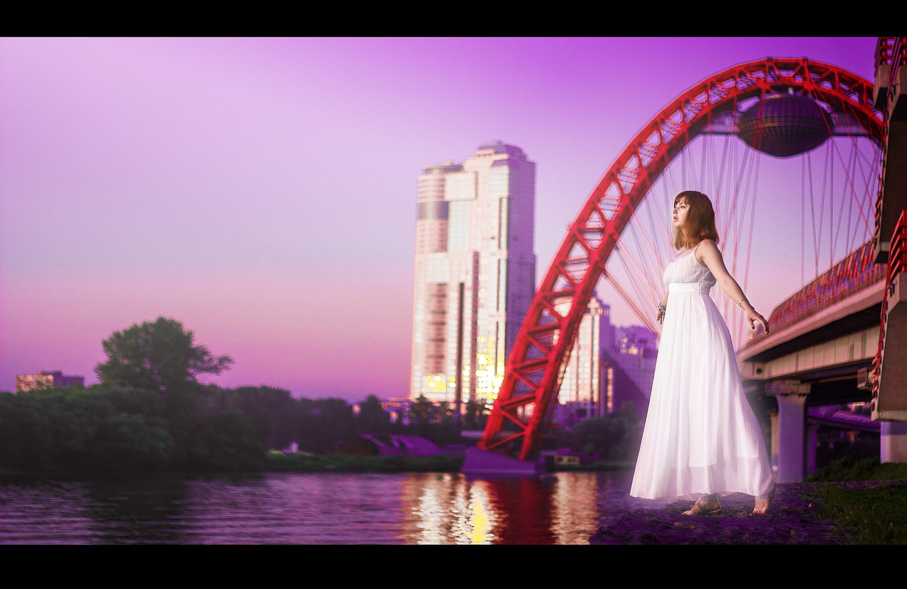 Image - girl angel the picturesque bridge