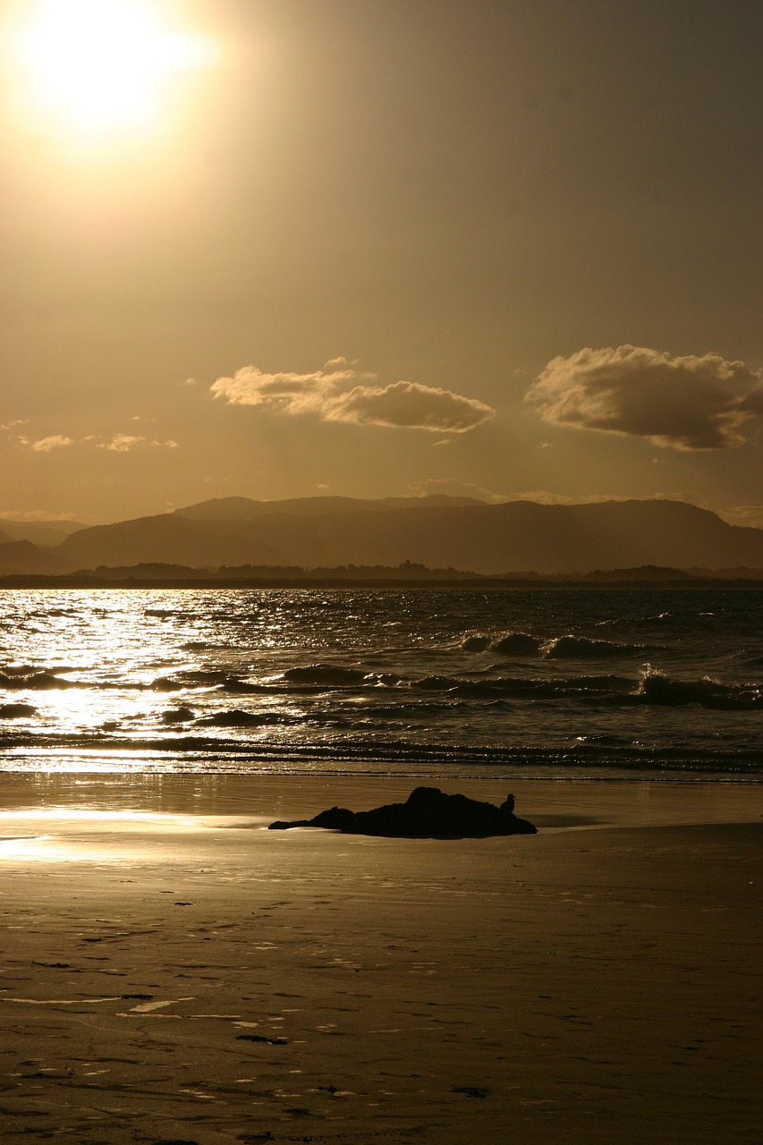 Image - sunset beach surf water sea surf