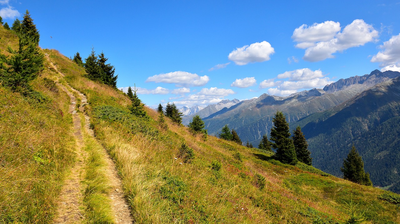 Image - trail mountains landscape away