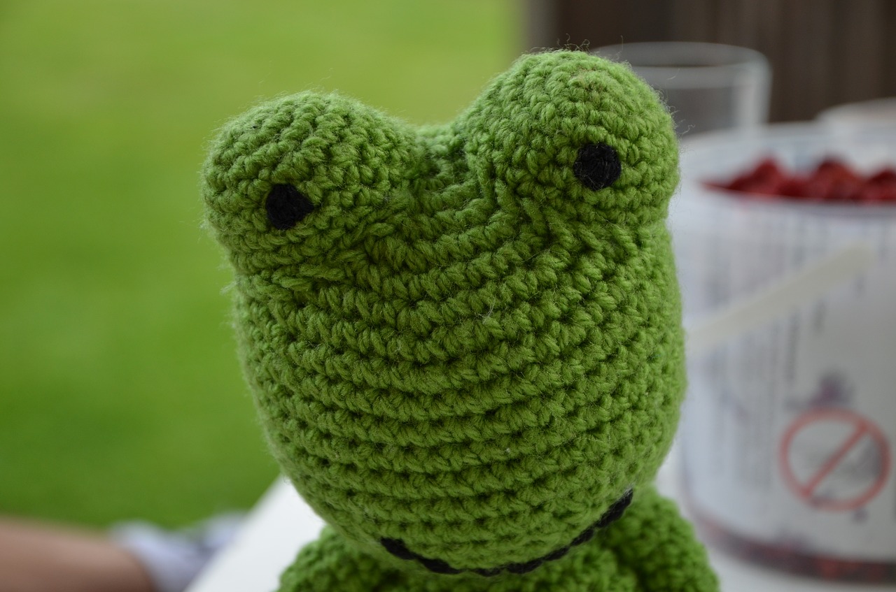 Image - frog crochet nature