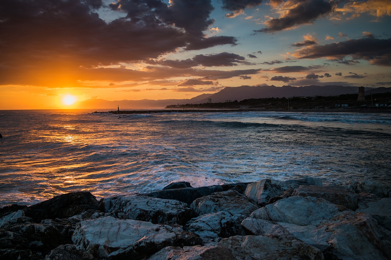 Image - dawn sea horizon awakening beach