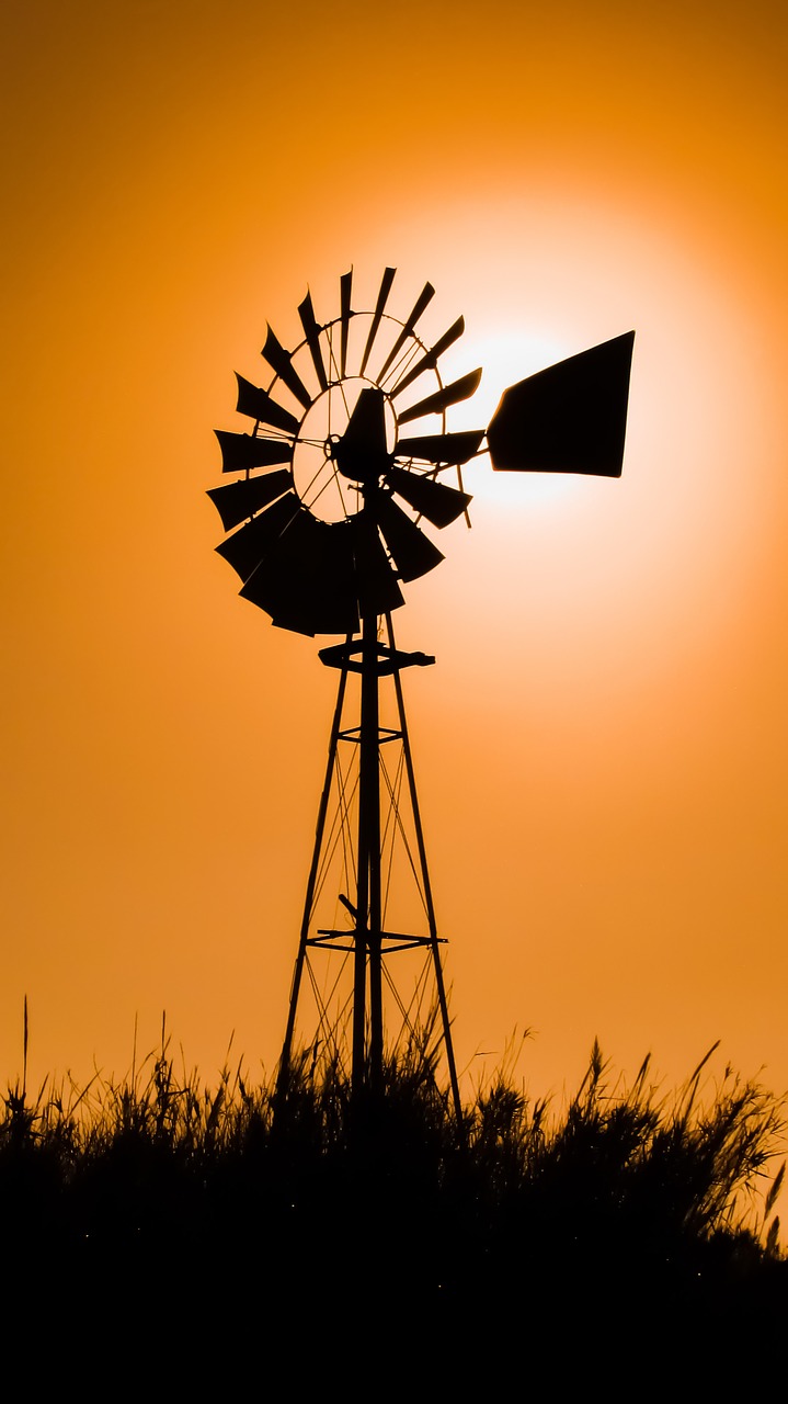 Image - windmill sun sunlight afternoon