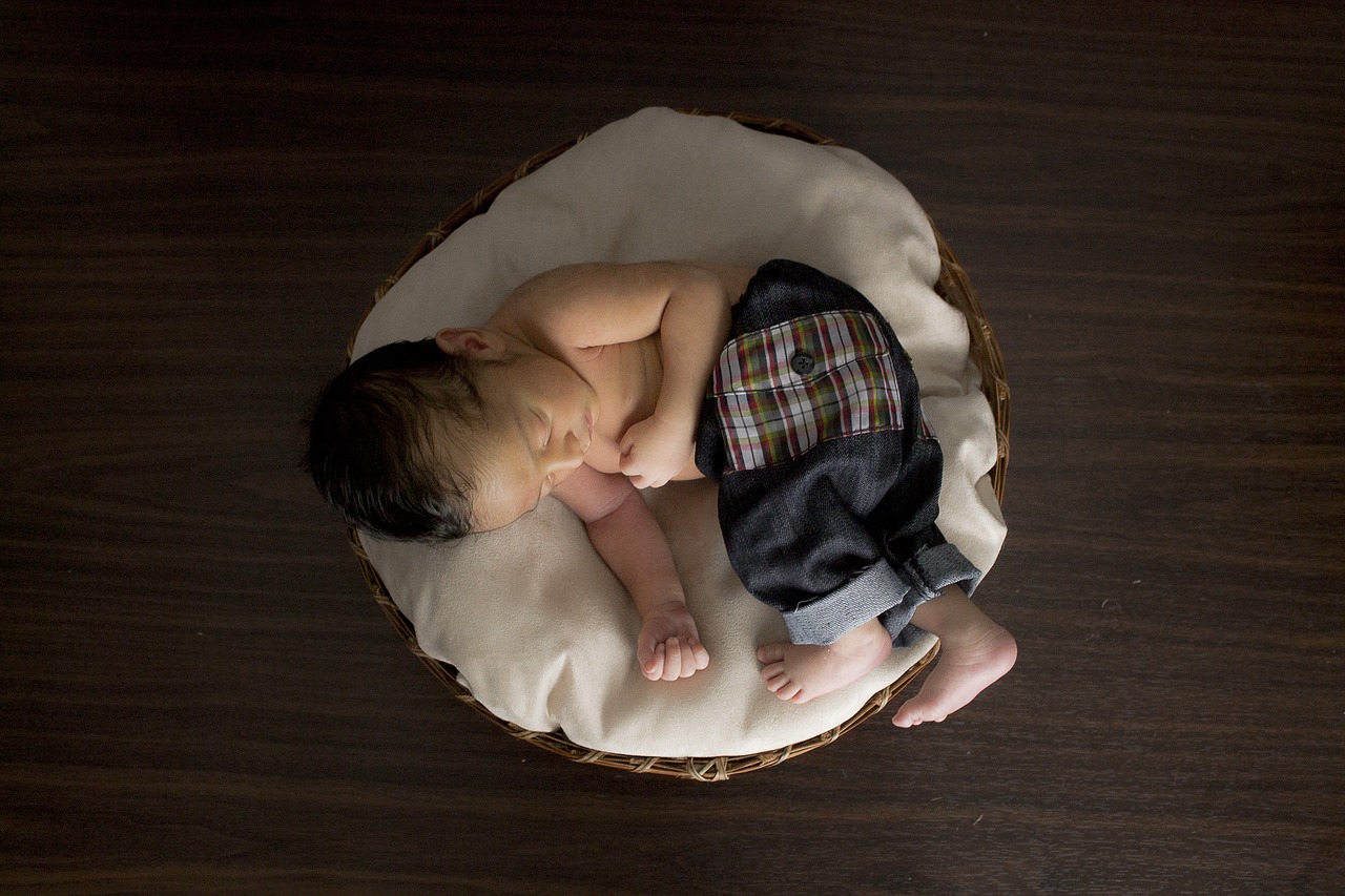 Image - baby sleeping basket