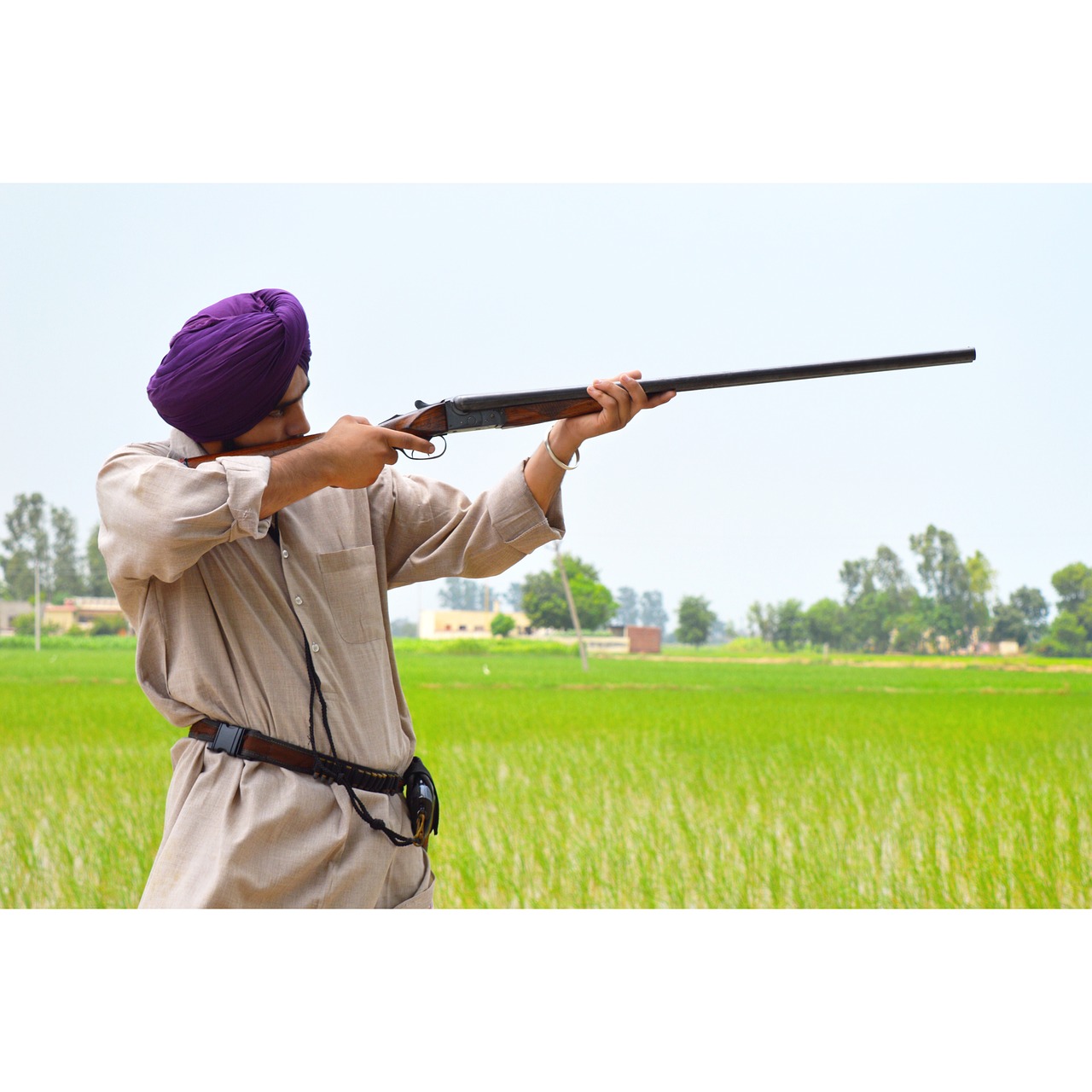 Image - beard shooting pistol revolver