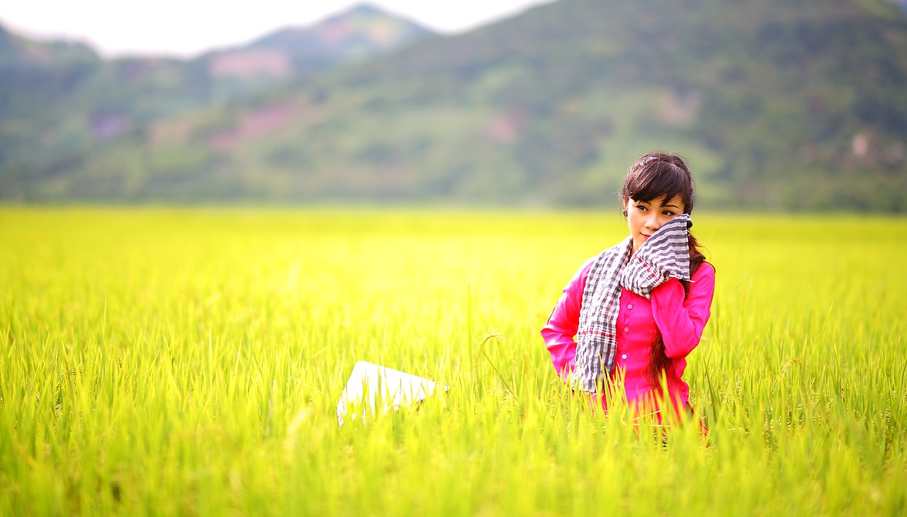 Image - countryside asian girl girl asian