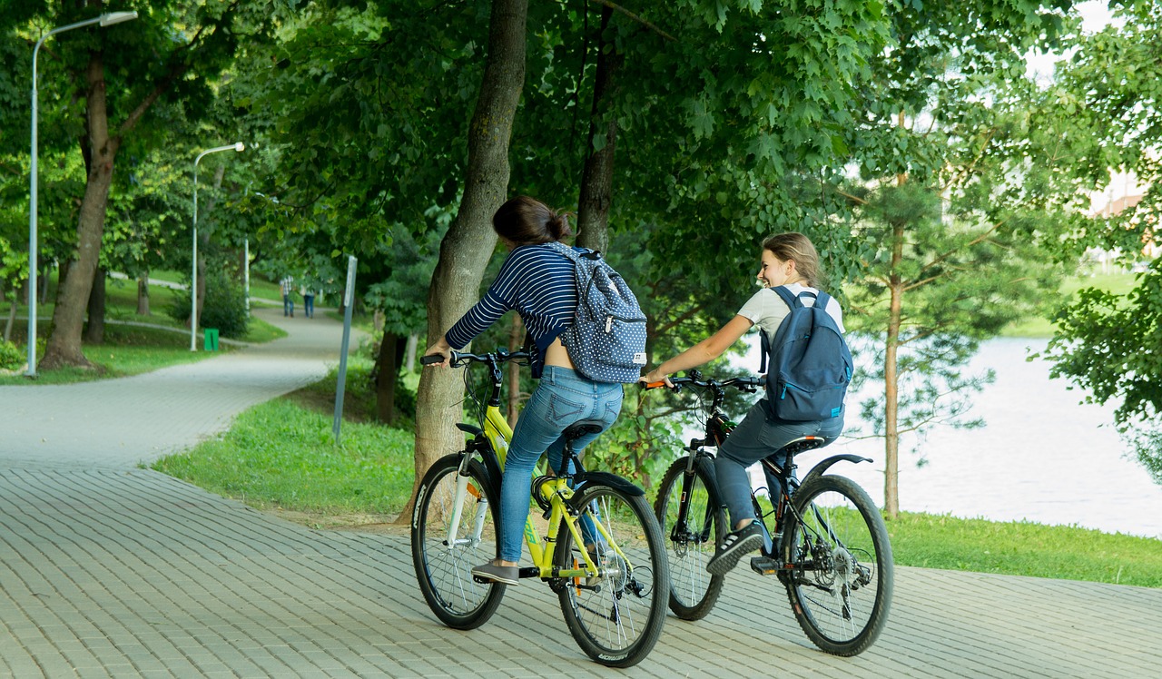 Image - biking park girls teens ride