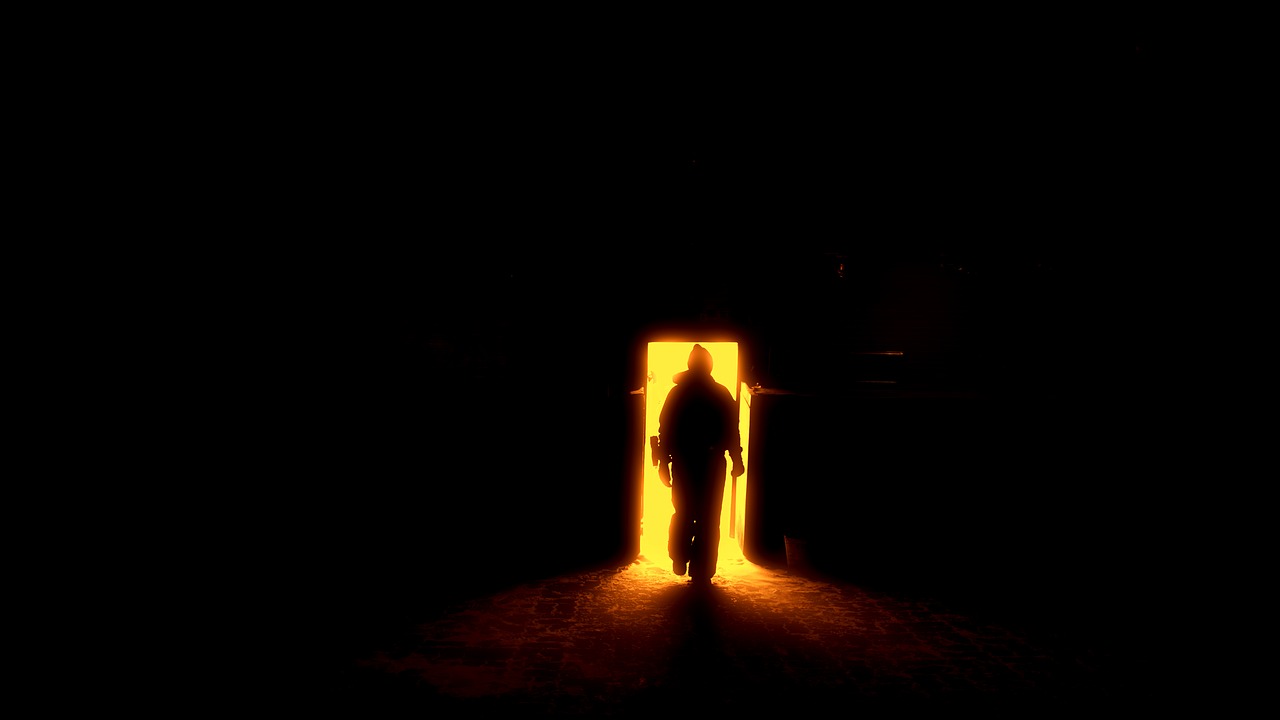 Image - human silhouette the door to hell