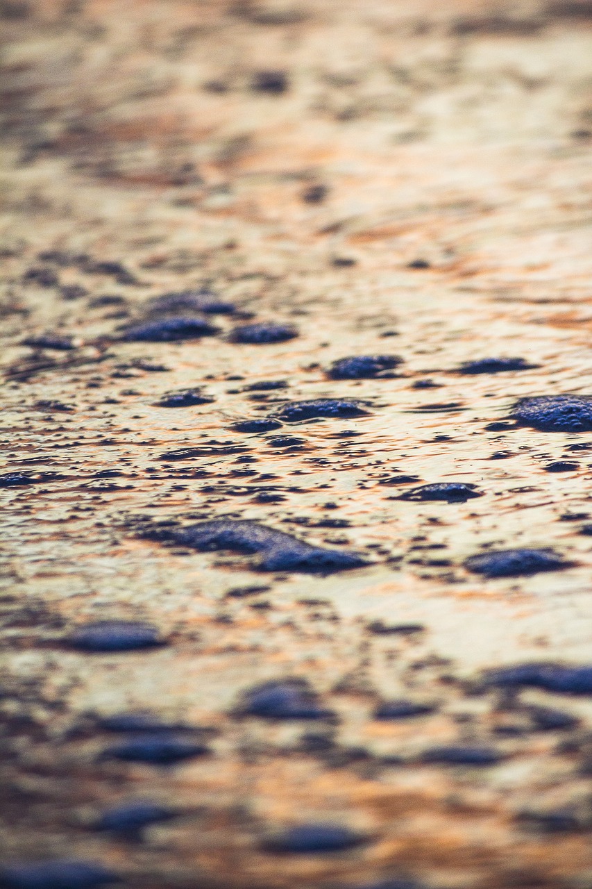 Image - texture water sunset sea foam