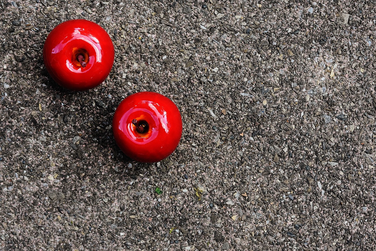 Image - apple red green fruit deco