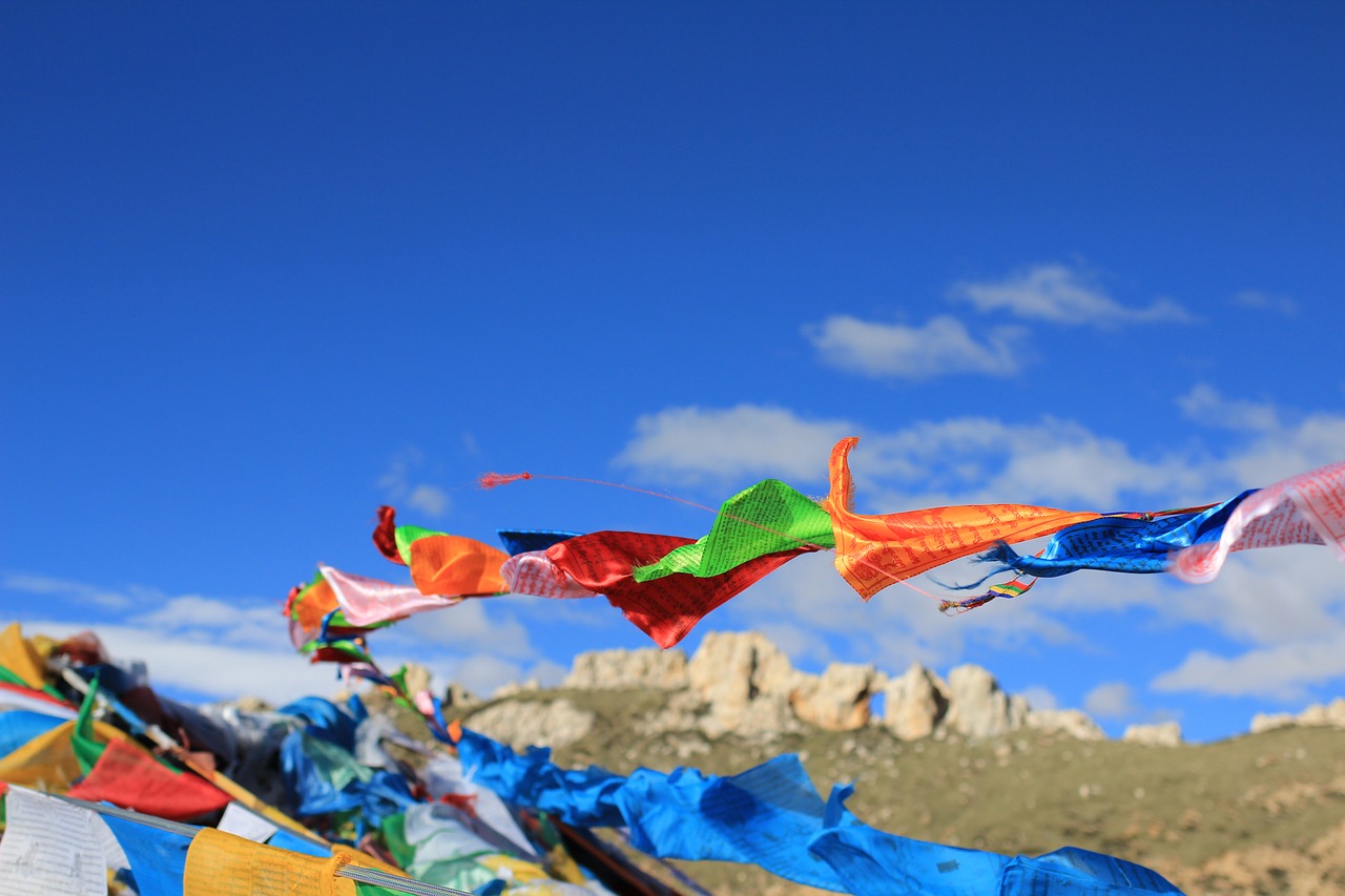 Image - tibet prayer flags faith