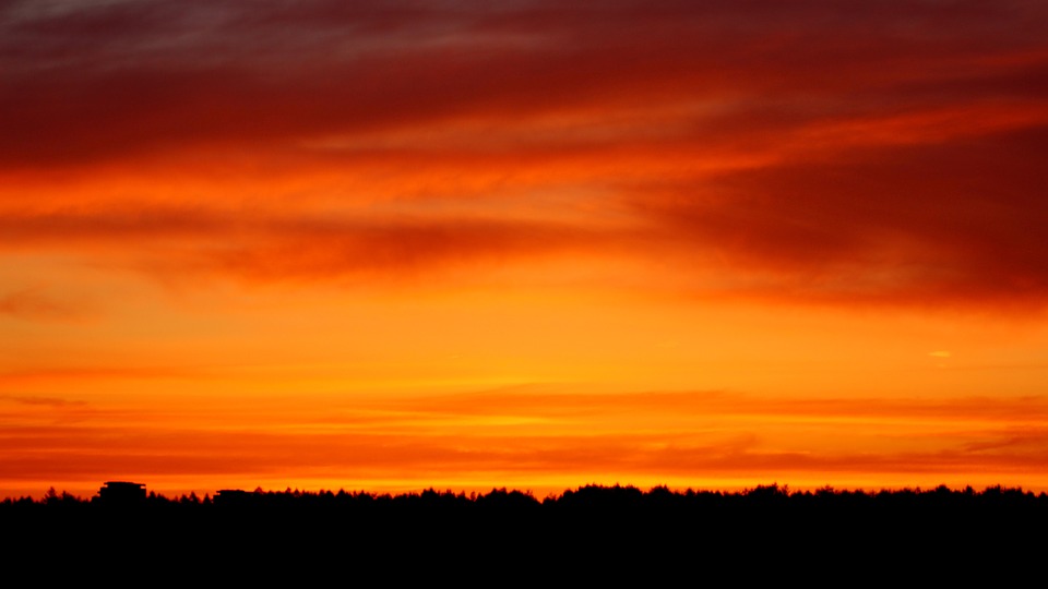 Image - sunset landscape silhouette