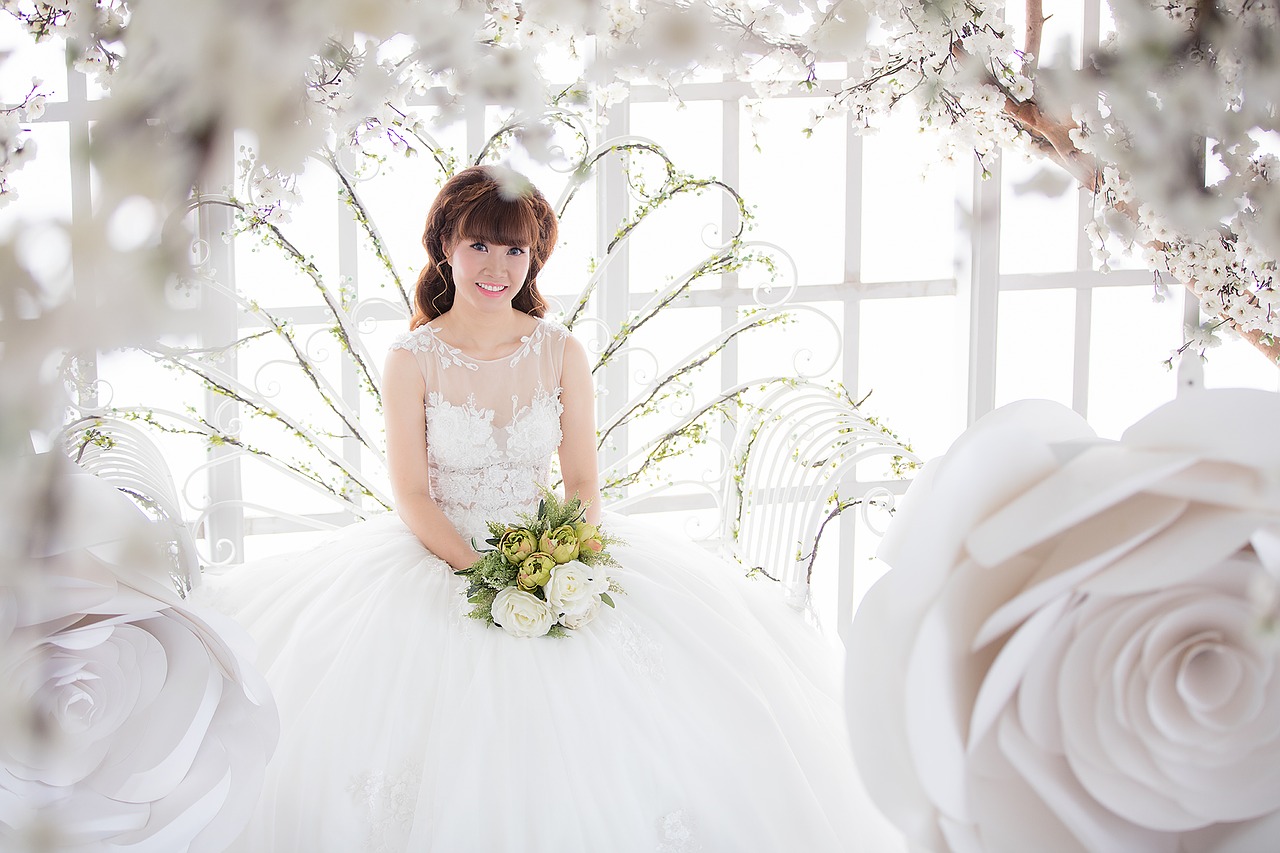 Image - bride pretty wedding white dress