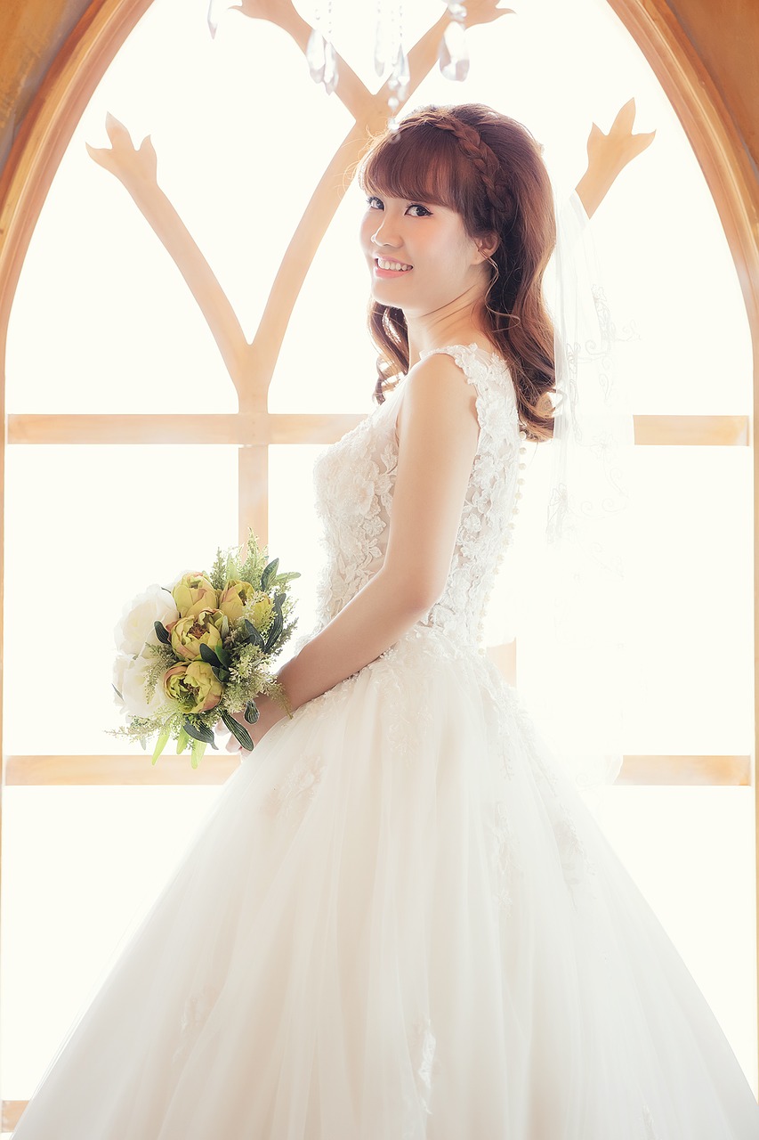 Image - bride pretty wedding white dress