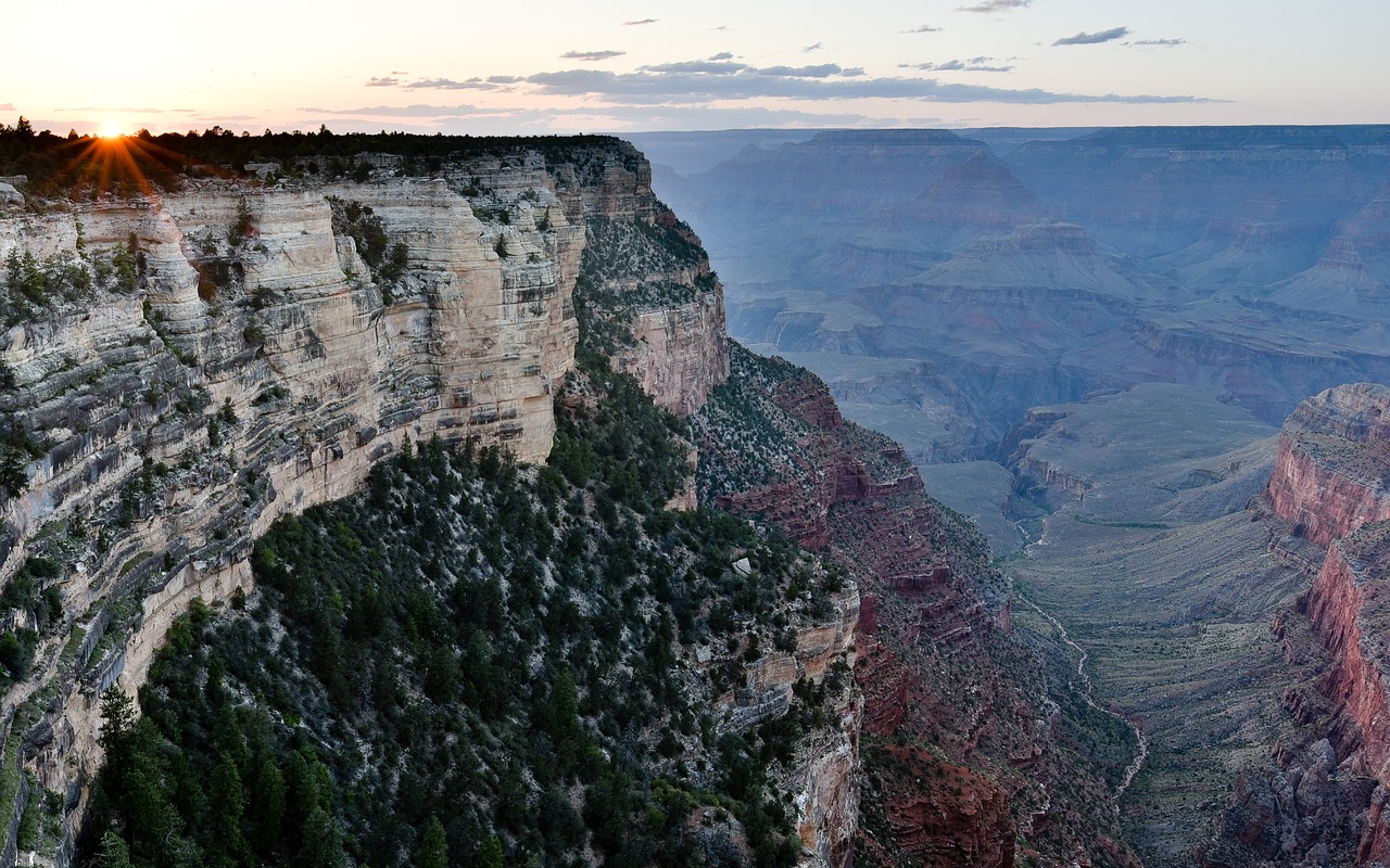 Image - grand canyon sunset evening gorge