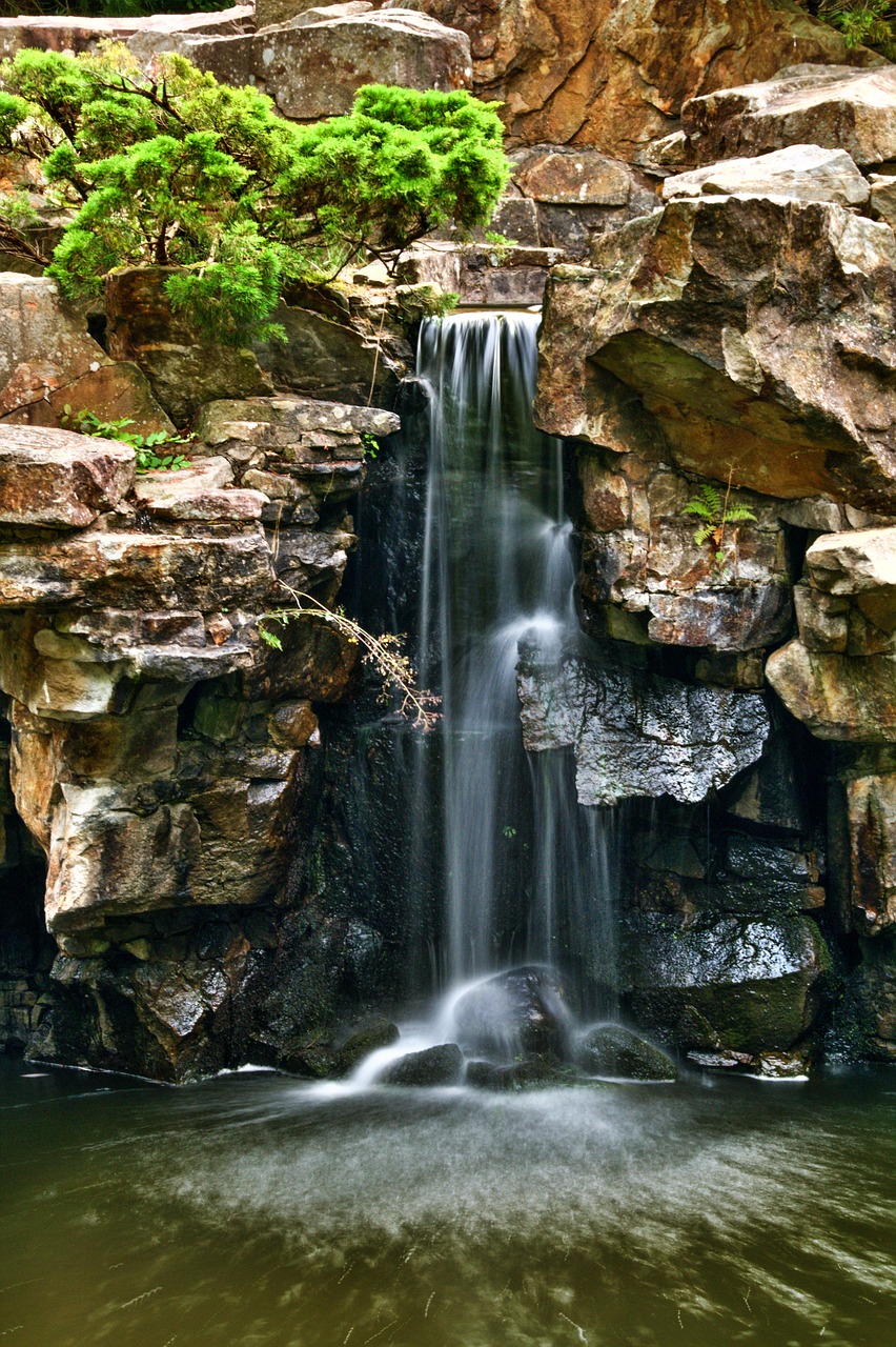 Image - waterfall landscape botanical garden