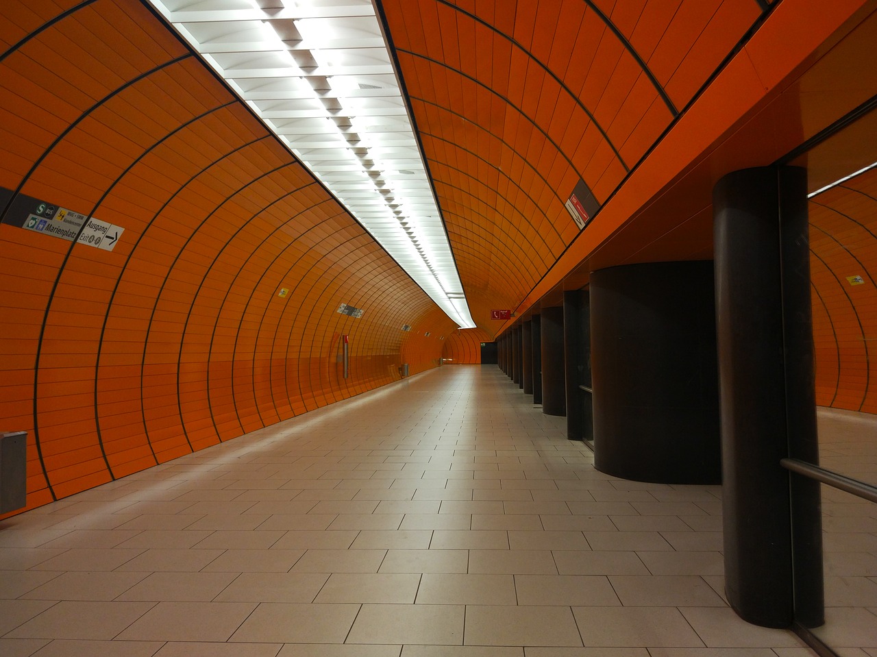 Image - metro station orange munich