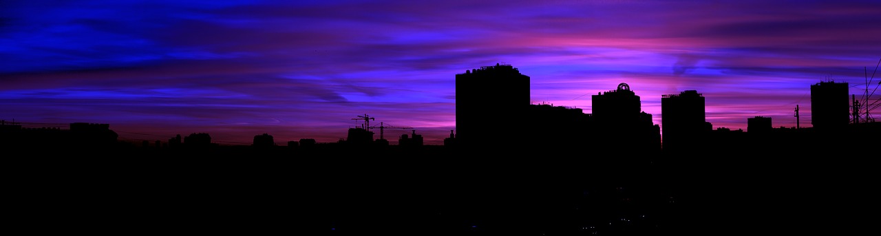 Image - panorama sunset clouds summer