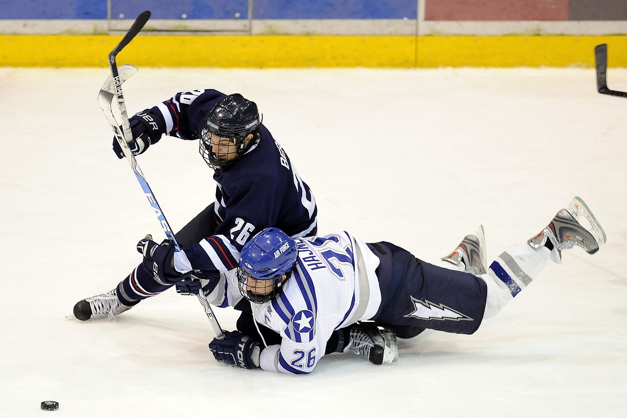 Image - ice hockey players forward contact