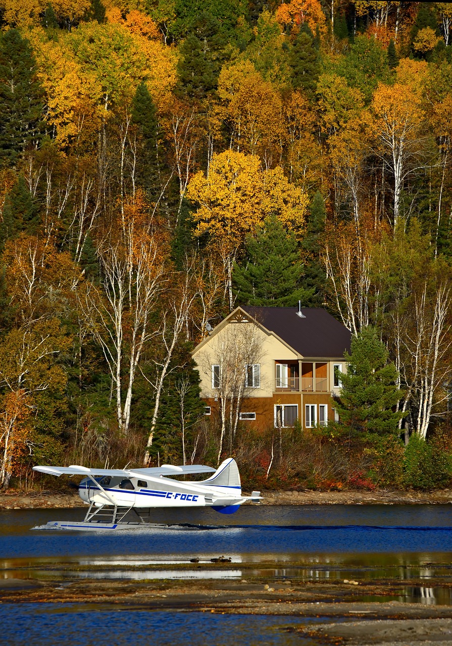 Image - seaplane autumn landscape nature