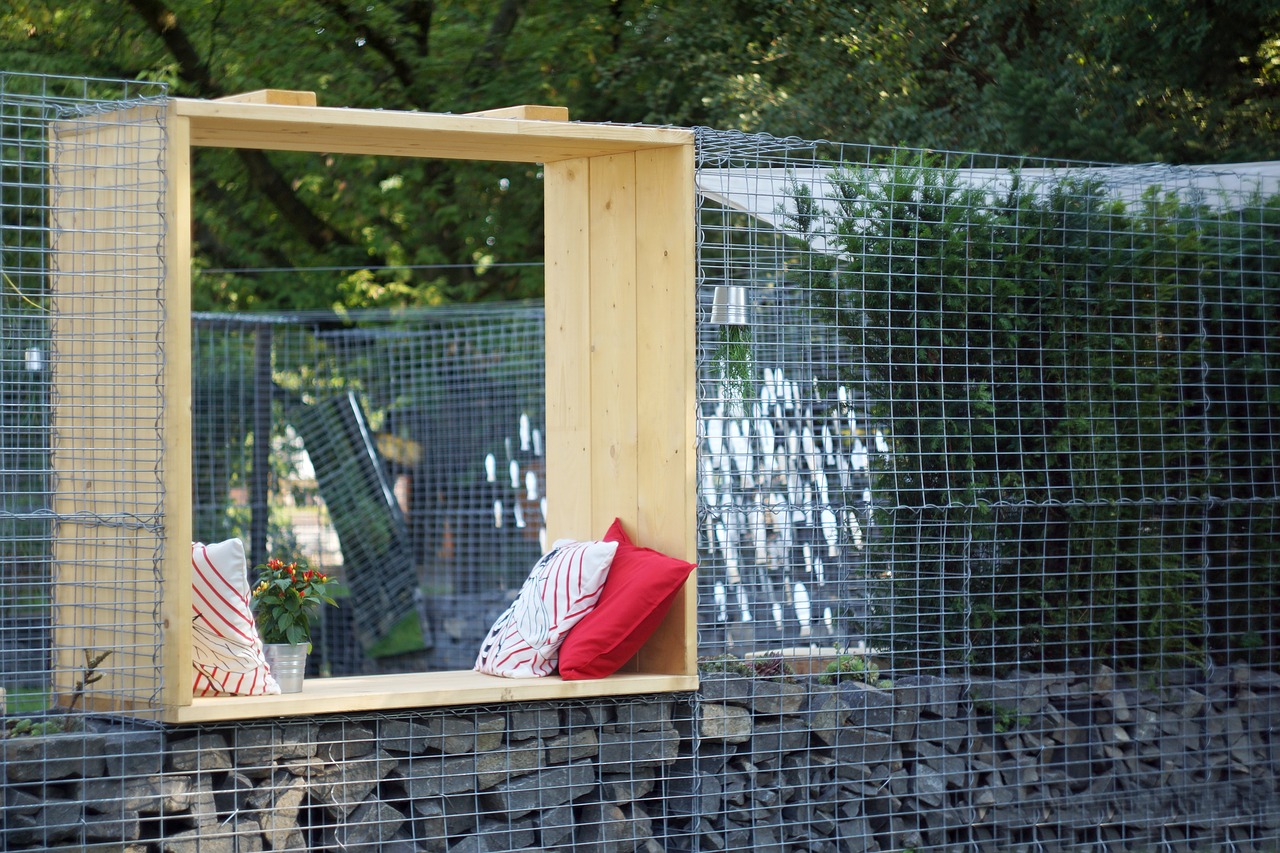 Image - garden window fence bench