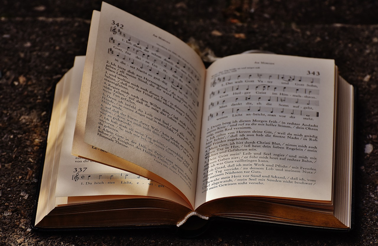Image - book hymnal church pitched