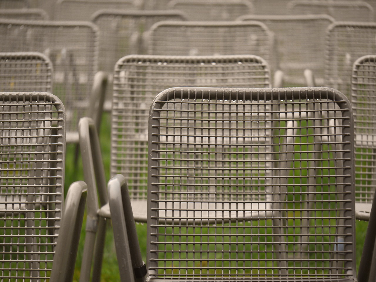 Image - chairs metal event rows of seats