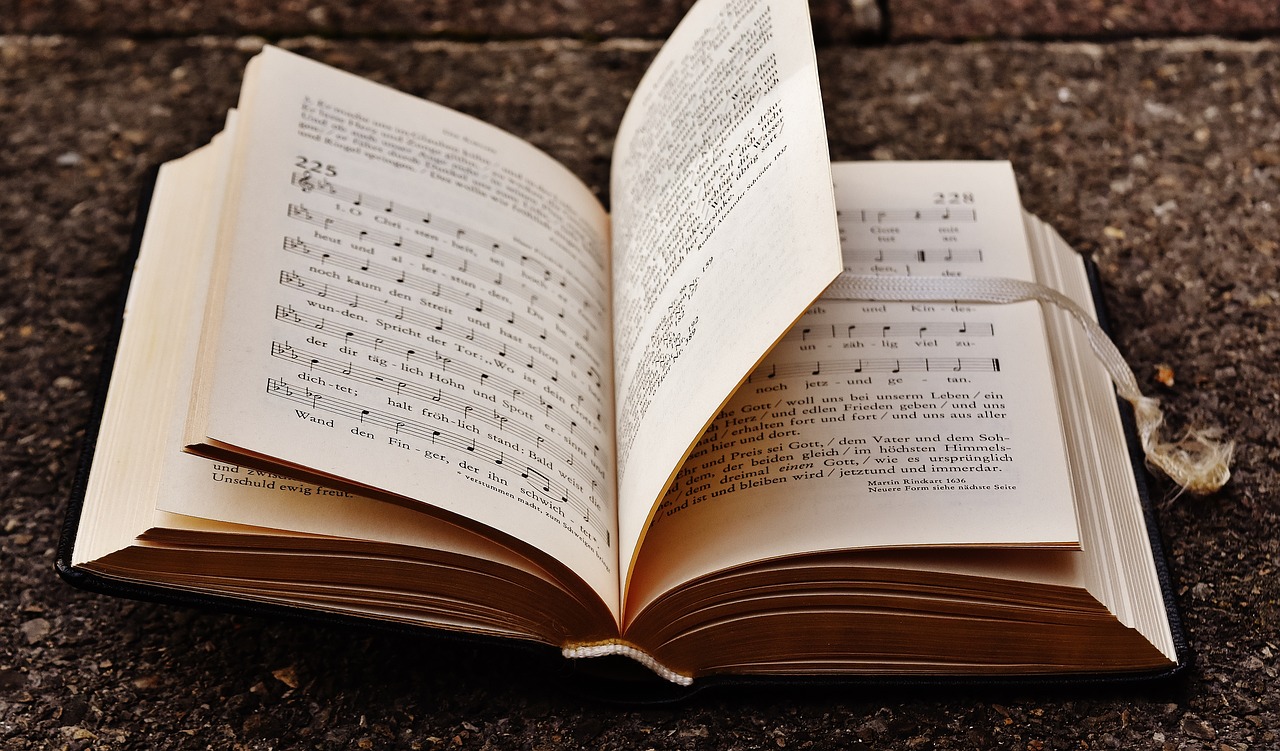 Image - book hymnal church pitched