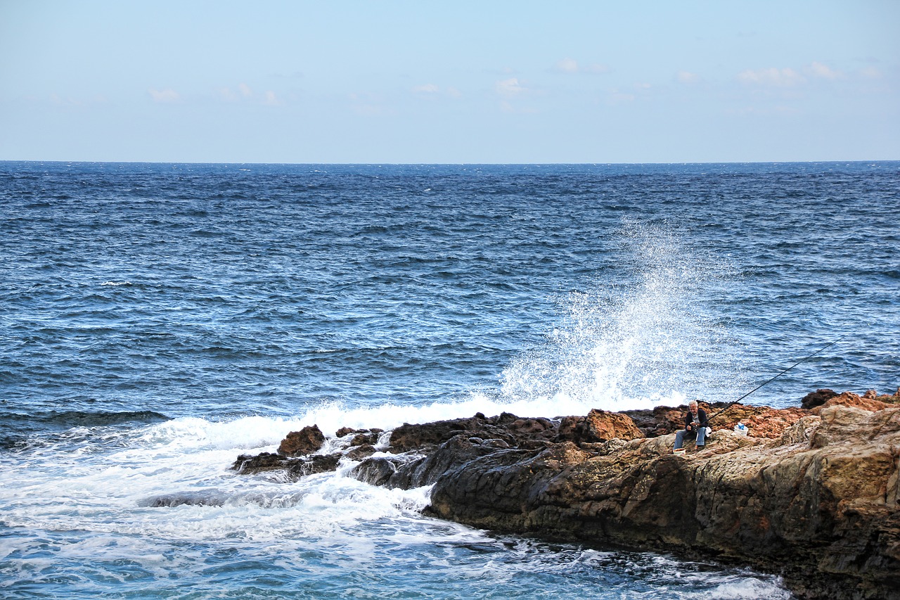 Image - angler sea wave coast surf